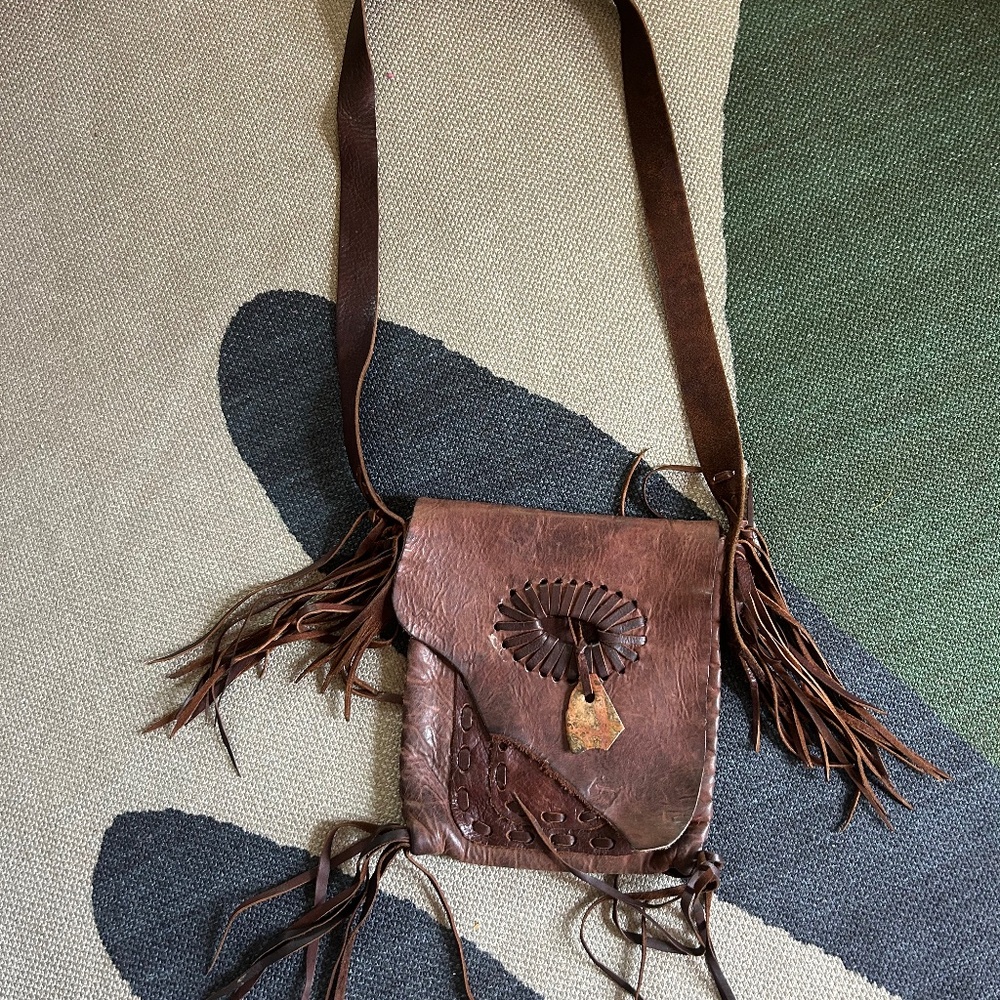 Leather Fringe Crossbody Satchel